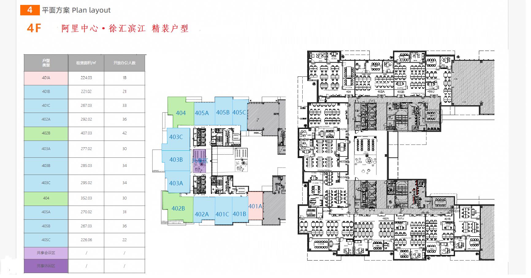 阿里中心徐汇滨江标准层平面图